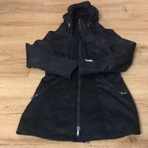 Zella Black Fleece lined Soft Shell with Hood